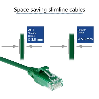 Kép 4/7 - ACT CAT6 U-UTP Patch Cable 7m Green