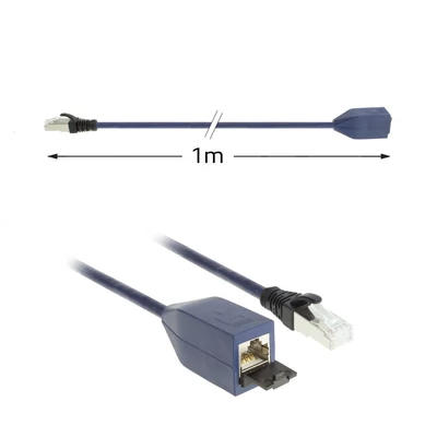 Kép 3/6 - ACT CAT6A S-FTP Patch Cable 1m Blue