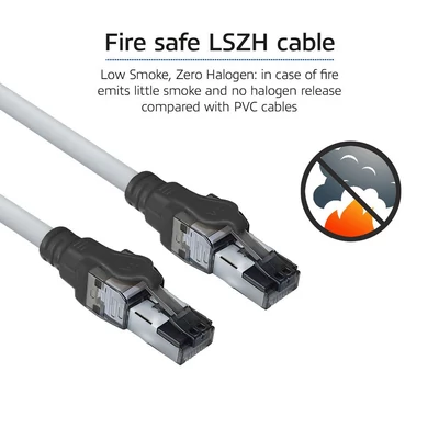Kép 7/8 - ACT CAT6A S-FTP Patch Cable 1m Grey