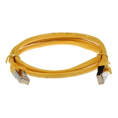 Kép 2/2 - ACT CAT6A S-FTP Patch Cable 1m Yellow