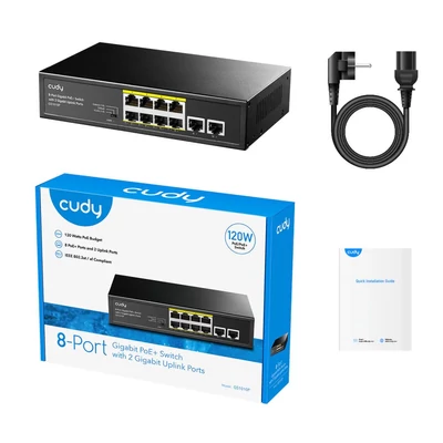 Kép 3/3 - Cudy GS1010P 8-port PoE+ Switch
