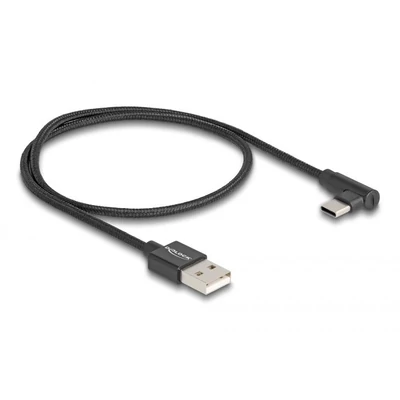 Kép 2/2 - DeLock USB 2.0 Type-A male to USB Type-C cable 0,5m Black