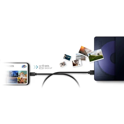 Kép 3/5 - LG GP96YB70 Slim DVD-Writer Black BOX