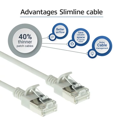 Kép 5/7 - ACT CAT6A U-FTP Patch Cable 10m Grey