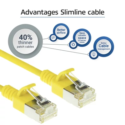 Kép 5/7 - ACT CAT6A U-FTP Patch Cable 10m Yellow