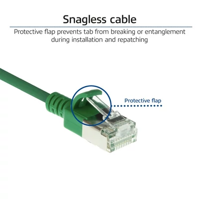 Kép 4/5 - ACT CAT6A U-FTP Patch Cable 1m Green