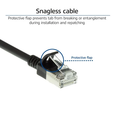 Kép 4/5 - ACT CAT6A U-FTP Patch Cable 2m Black