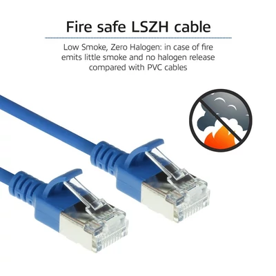 Kép 5/5 - ACT CAT6A U-FTP Patch Cable 2m Blue