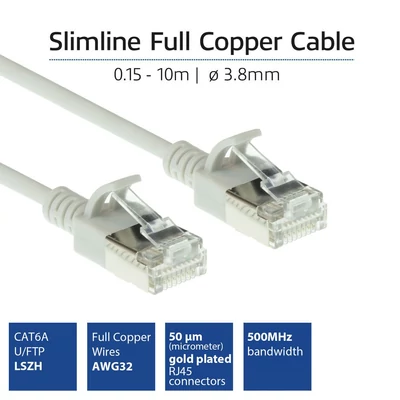 Kép 2/5 - ACT CAT6A U-FTP Patch Cable 2m Grey