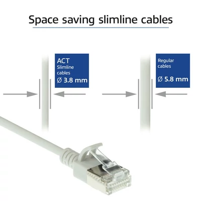 Kép 3/5 - ACT CAT6A U-FTP Patch Cable 2m Grey