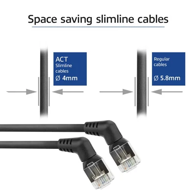 Kép 7/9 - ACT CAT6A U-FTP Patch Cable 3m Black