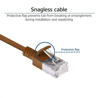 Kép 6/7 - ACT CAT6A U-FTP Patch Cable 3m Brown