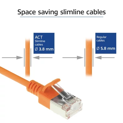 Kép 4/7 - ACT CAT6A U-FTP Patch Cable 5m Orange
