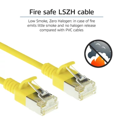 Kép 5/5 - ACT CAT6A U-FTP Patch Cable 5m Yellow
