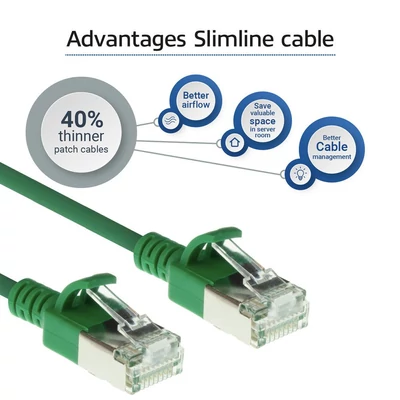 Kép 5/7 - ACT CAT6A U-FTP Patch Cable 7m Green