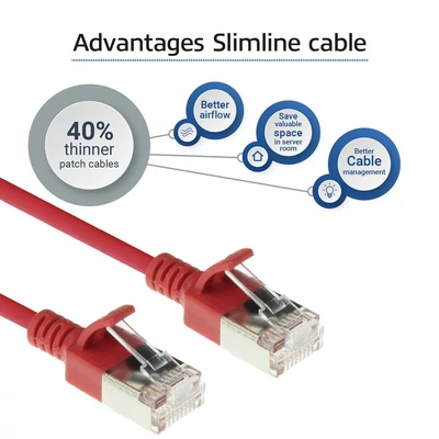 Kép 5/7 - ACT CAT6A U-FTP Patch Cable 7m Red