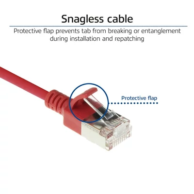 Kép 6/7 - ACT CAT6A U-FTP Patch Cable 7m Red