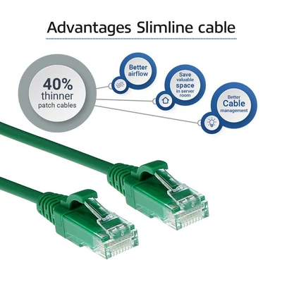 Kép 5/7 - ACT CAT6A U-UTP Patch Cable 10m Green