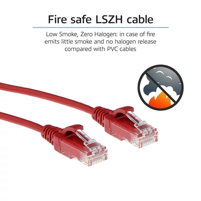 Kép 6/6 - ACT CAT6A U-UTP Patch Cable 1m Red