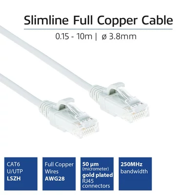 Kép 3/7 - ACT CAT6A U-UTP Patch Cable 5m White