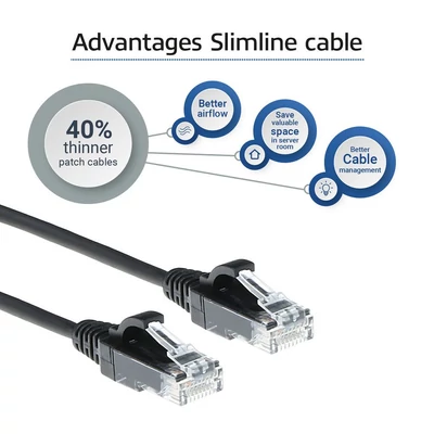 Kép 5/7 - ACT CAT6A U-UTP Patch Cable 7m Black