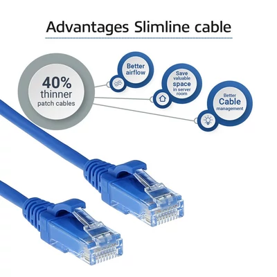 Kép 5/7 - ACT CAT6A U-UTP Patch Cable 7m Blue