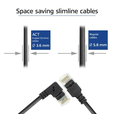 Kép 6/9 - ACT CAT6A U/UTP Patch Cable 0,25m Black