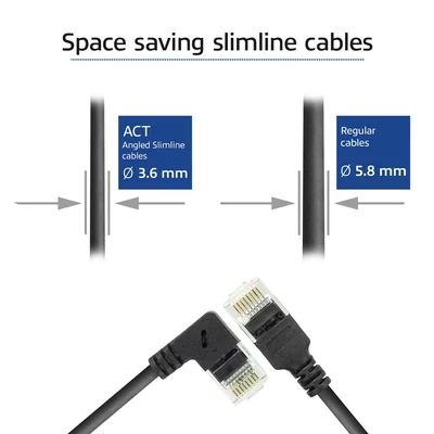 Kép 6/9 - ACT CAT6A U/UTP Patch Cable 0,5m Black