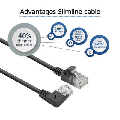 Kép 7/9 - ACT CAT6A U/UTP Patch Cable 0,5m Black