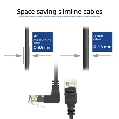 Kép 6/11 - ACT CAT6A U/UTP Patch Cable 0,5m Black