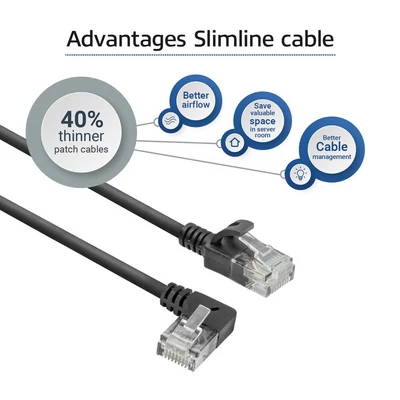 Kép 7/9 - ACT CAT6A U/UTP Patch Cable 1m Black