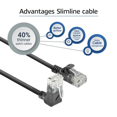 Kép 7/11 - ACT CAT6A U/UTP Patch Cable 1m fekete