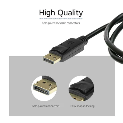 Kép 4/5 - ACT DisplayPort 1.4 cable 8K male to male 2m Black