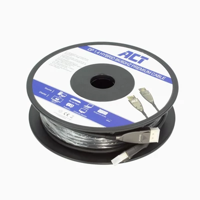 Kép 6/6 - ACT DisplayPort Active Optical Cable DisplayPort male to DisplayPort male 80m Black