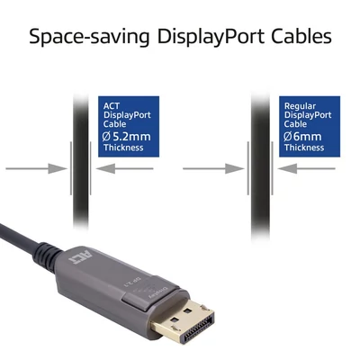 Kép 7/9 - ACT DisplayPort Active Optical Cable male/male 40m Black