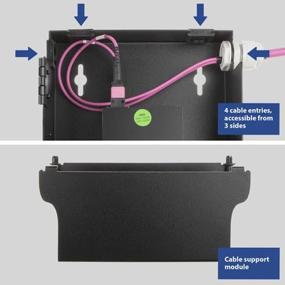 Kép 6/16 - ACT Fiber patch box for Pre-terminated and MTP/MPO adapters 2 slots