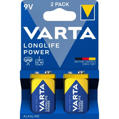 Varta 9V Alkáli Elem 2db/csomag