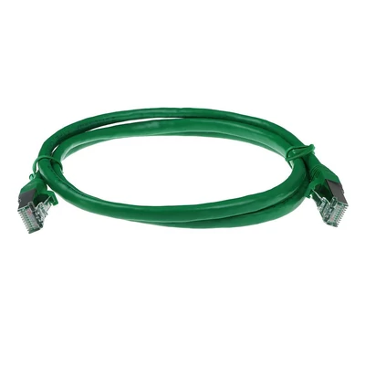 Kép 2/2 - ACT CAT6A S-FTP Patch Cable 1m Green