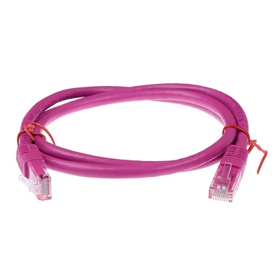 Kép 2/2 - ACT CAT6A U-UTP Patch Cable 2m Pink