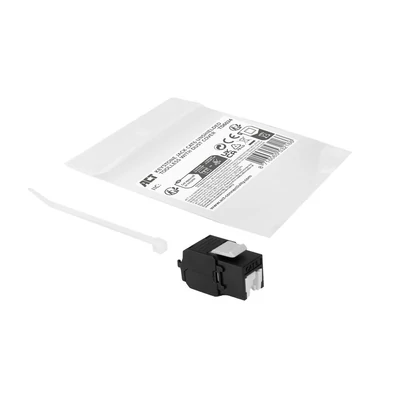 Kép 6/10 - ACT Keystone Jack RJ45 CAT6 Unshielded toolless with shutter Black