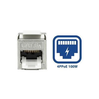 Kép 4/10 - ACT Keystone Jack RJ45 CAT6A Shielded toolless with shutter