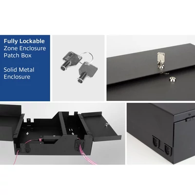 Kép 3/9 - ACT Lockable zone enclosure patch box 8 slots for fiber and copper
