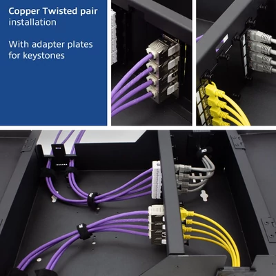 Kép 5/9 - ACT Lockable zone enclosure patch box 8 slots for fiber and copper