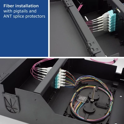 Kép 6/9 - ACT Lockable zone enclosure patch box 8 slots for fiber and copper