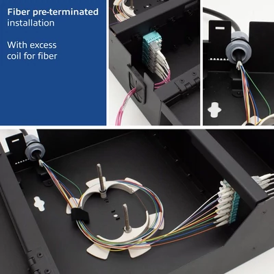 Kép 8/9 - ACT Lockable zone enclosure patch box 8 slots for fiber and copper