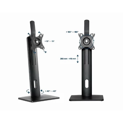 Kép 7/8 - Gembird MS-D1-01 Monitor Desk Stand 17"-32" Black