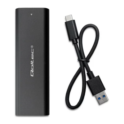 Kép 8/9 - Qoltec USB3.1 Enclosure for M.2 SATA SSD Black