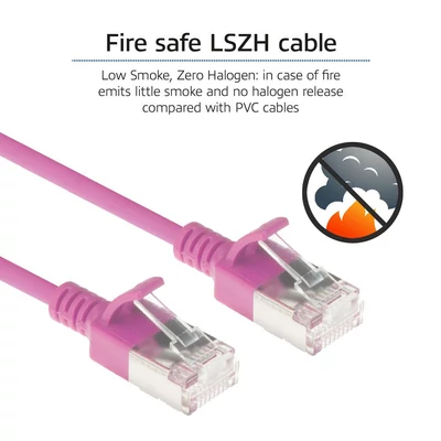 Kép 7/7 - ACT CAT6A U-FTP Patch Cable 2m Pink