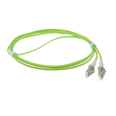 Kép 2/3 - ACT LSZH Multimode 50/125 OM5 fiber cable duplex with LC connectors 2m Green