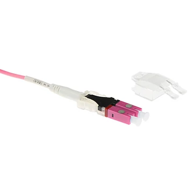 Kép 2/2 - ACT Multimode 50/125 OM4 Polarity Twist fiber cable with LC connectors 0,5m Pink